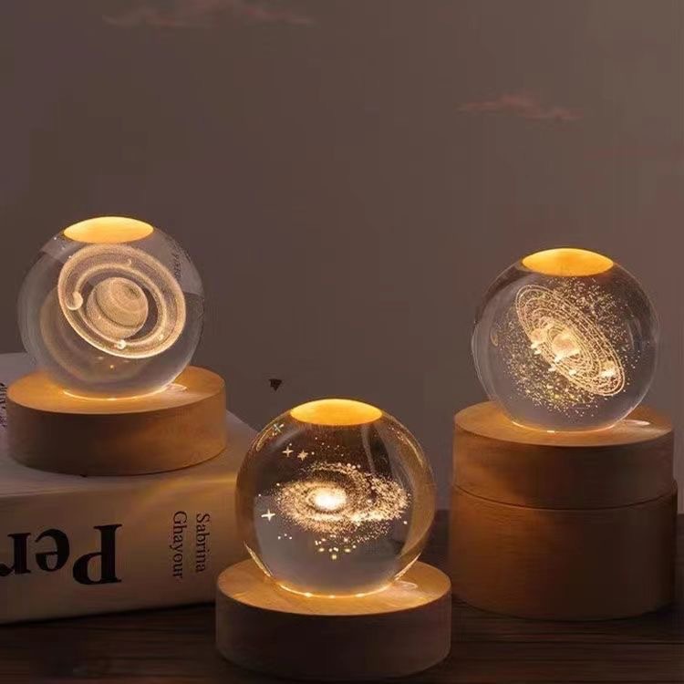 Valentine's Day crystal ball birthday gift, 520 solar system decorative item, creative night light for your girlfriend Specification image