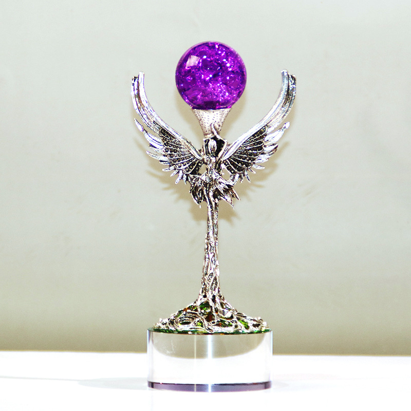 Angel Wings Crystal Ball ornament, desk, wine cabinet decoration, model room, birthday gift for boyfriend and girlfriend, home decoration pic 6