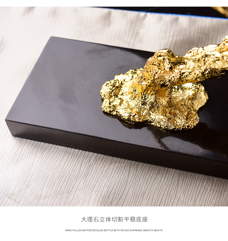 Light luxury welcoming pine plant high-end decorative items, creative alloy entrance hall high-end opening ceremony gift and decoration wholesale factory pic 10