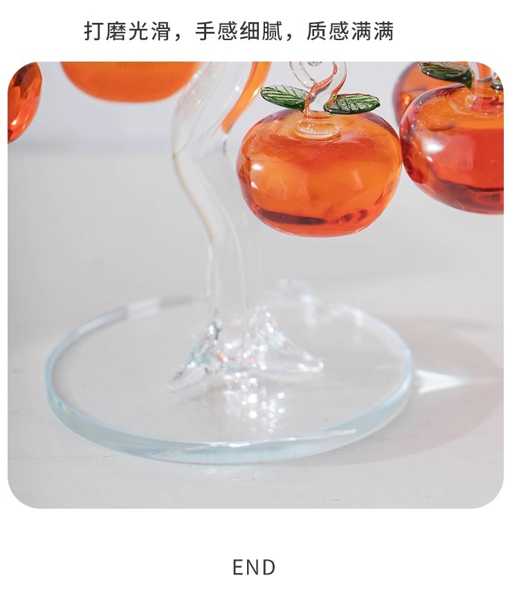 Crystal persimmon tree creative home decorations, living room entrance hall ornaments, TV cabinet decorations, home wine cabinet handicrafts pic 21