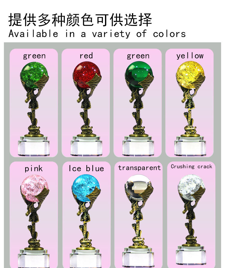 Spiral dragon crystal ball decorative desk wine cabinet decoration modern creative model room metal decorative handicrafts pic 1