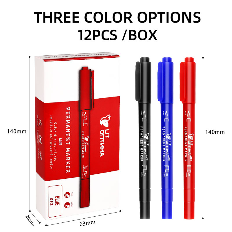 Cross-border double-headed art outlining pen, cross-border marker pen, outlining fine tip outlining pen, signature oil-based signature pen full figure