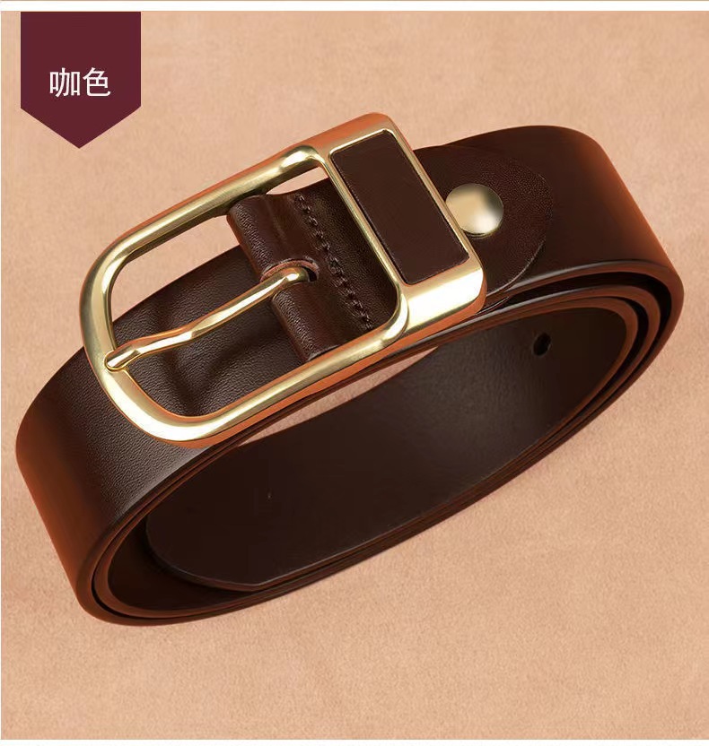 厂家直销商务腰带男士休闲西裤牛仔裤软皮裤带针扣PU简约百搭皮带详情9