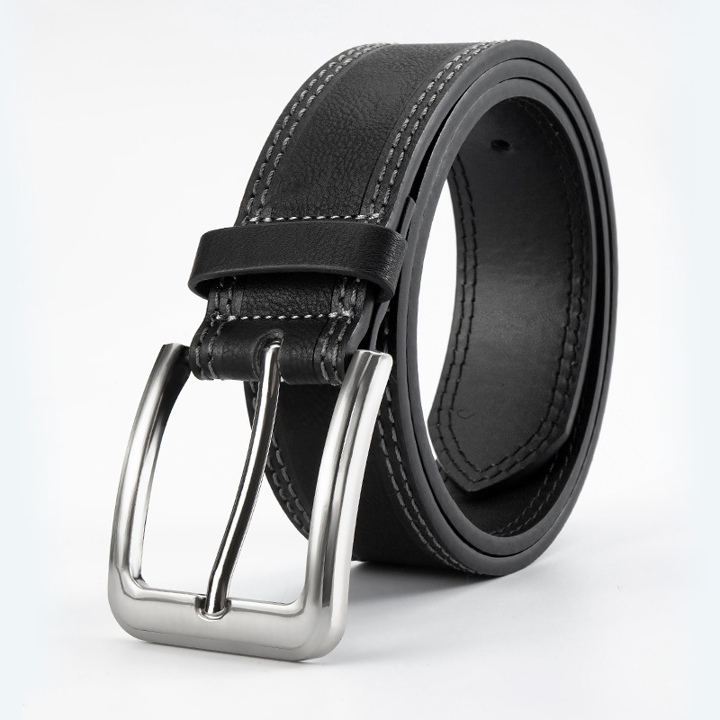 Men's cross-border trade belt with pin buckle, simple, casual, business and versatile belt wholesale manufacturer, jeans Item Picture