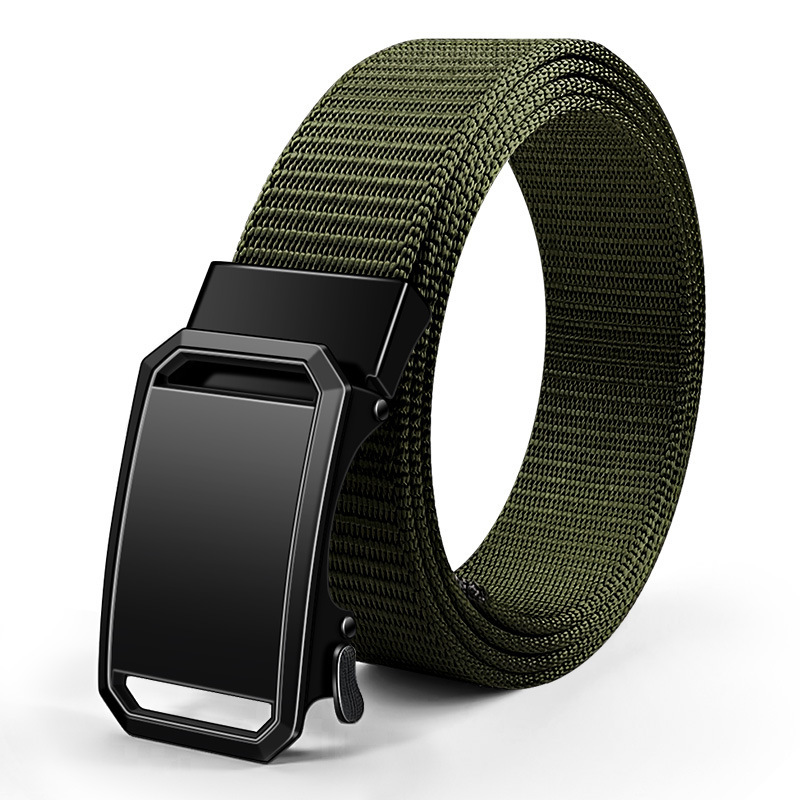 Factory wholesale automatic woven belts, nylon tactical outdoor belts, minimalist and versatile business canvas belts in stock Specification image