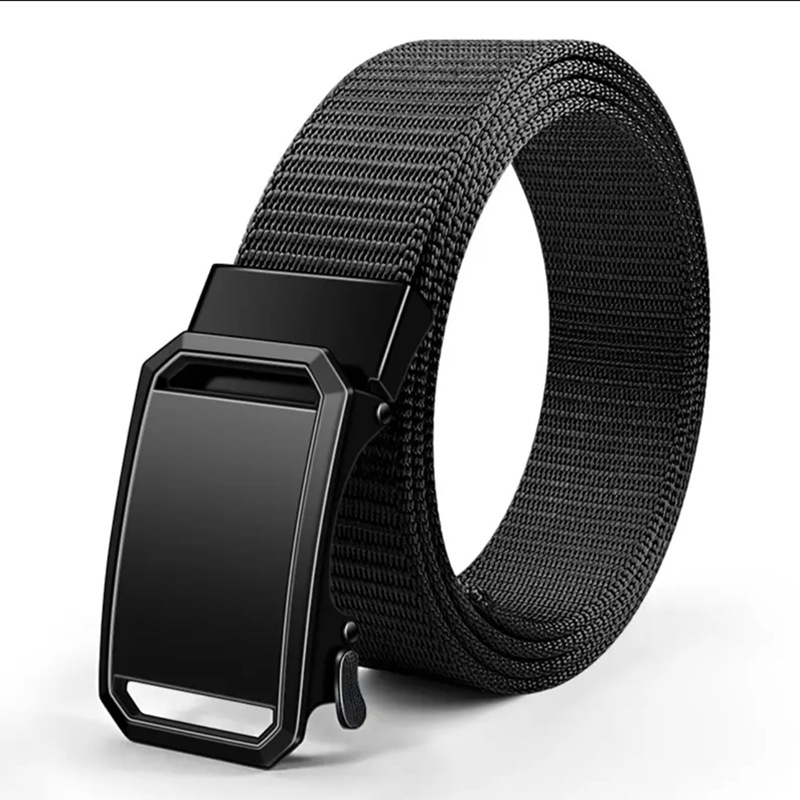 Factory wholesale automatic woven belts, nylon tactical outdoor belts, minimalist and versatile business canvas belts in stock Item Picture