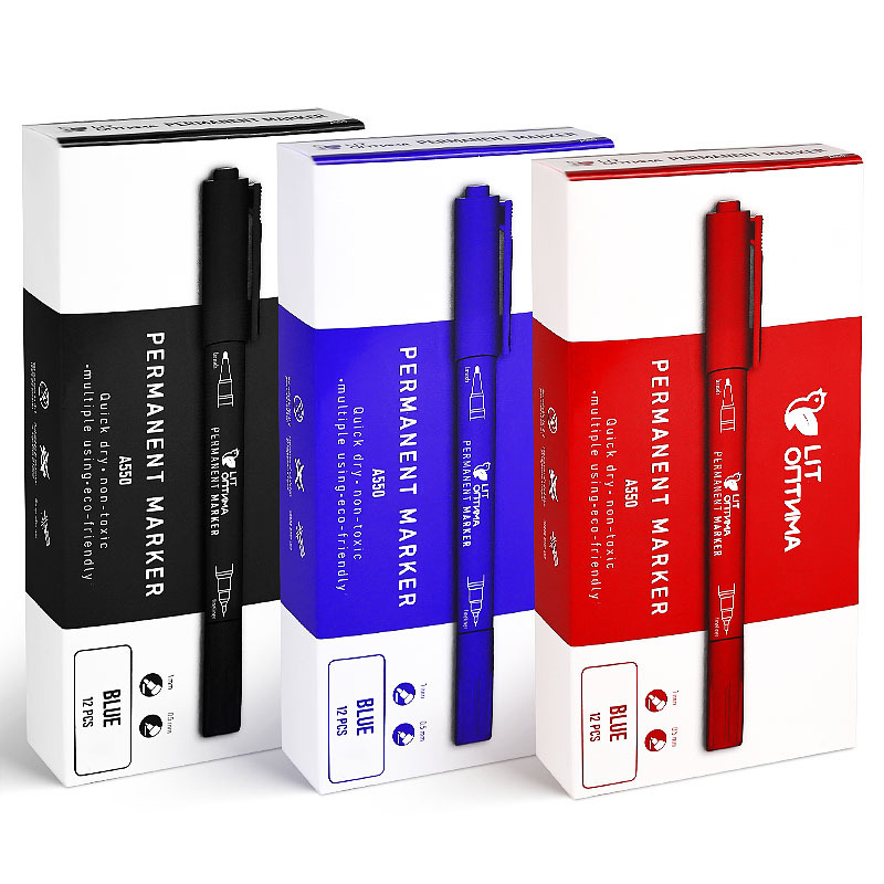 Cross-border double-headed art outlining pen, cross-border marker pen, outlining fine tip outlining pen, signature oil-based signature pen details Picture