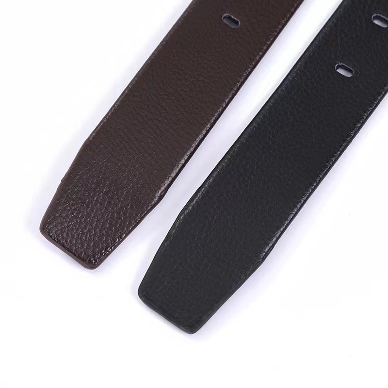 New men's belt with PVC edge and pin buckle, men's belt imitating cowhide, casual and versatile neutral belt Item Picture