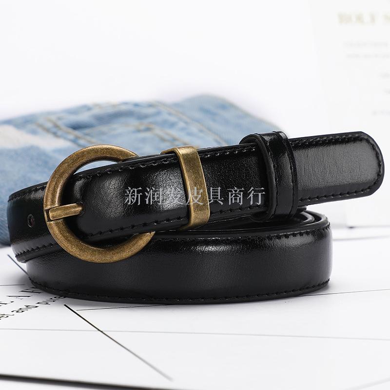 Retro belt for women, simple and versatile. Korean student decorative pin buckle thin waist belt to match skirt. Wholesale of women's jeans belts details Picture