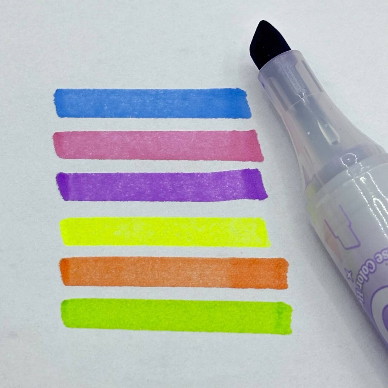 New minimalist 6-color double-headed erasable highlighters, student macaron-colored doodle planner pens, and colored line drawing pens Specification drawing