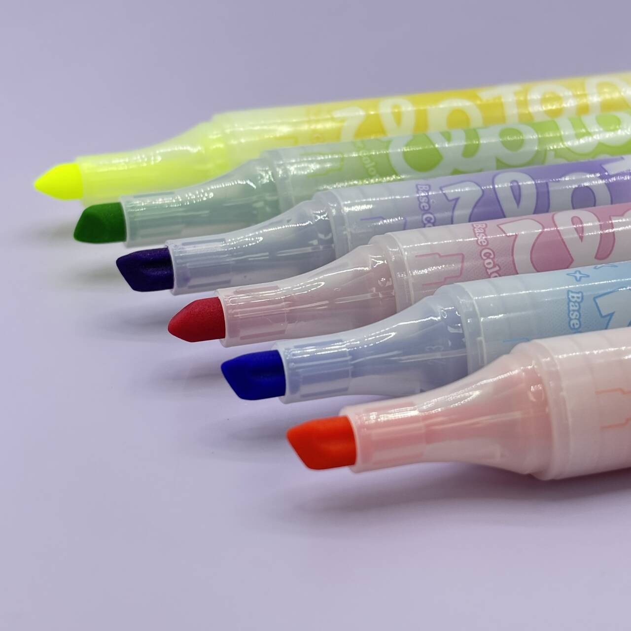 New minimalist 6-color double-headed erasable highlighters, student macaron-colored doodle planner pens, and colored line drawing pens details Picture