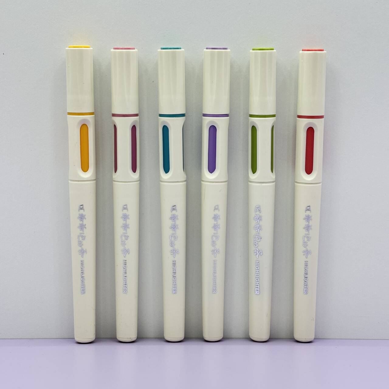 Eye-protecting tea-scented highlighters, 6-color soft-tipped student planner markers, key point marking pens, creative cartoon stationery details Picture
