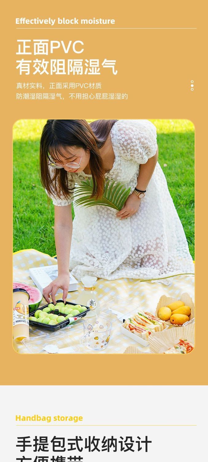 野餐垫便携野餐地垫户外加厚垫子垫沙滩垫坪地垫郊游玩野炊详情4
