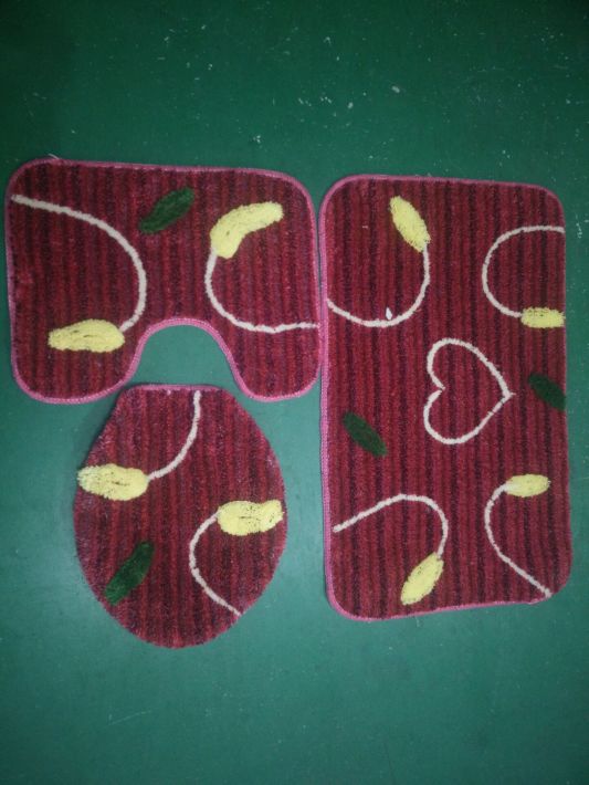 红日利家用卫生间马桶三件套 提花质量好 产品花色亮丽详情3