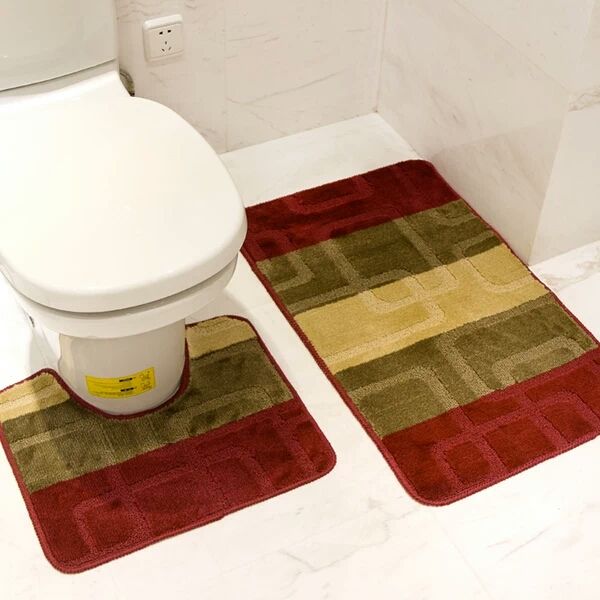 卫生间马桶两件套丙纶地垫浴室地垫两件套