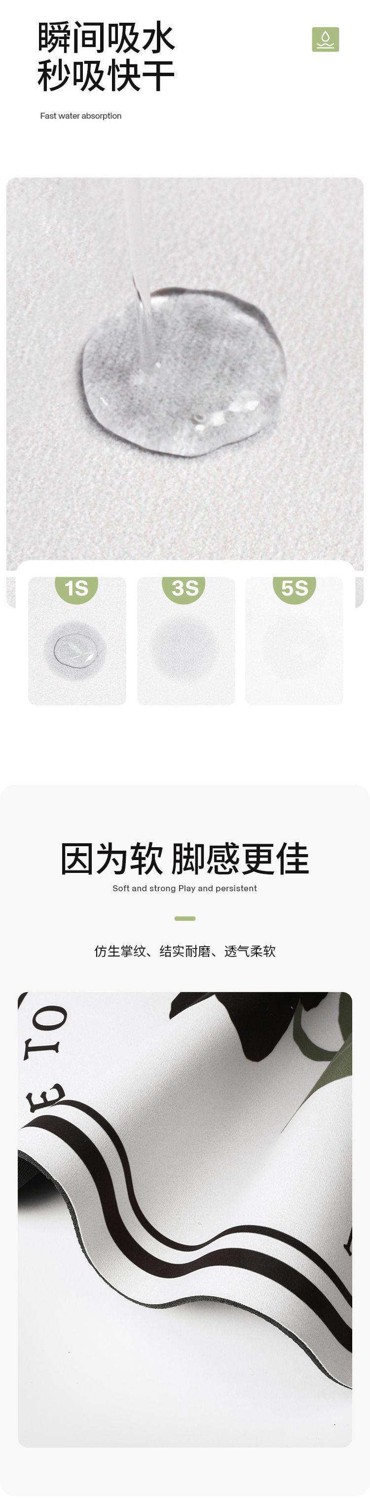 卡通趣味硅藻泥地垫卫生间门口浴室吸水脚垫表情地垫速干地防滑毯详情2