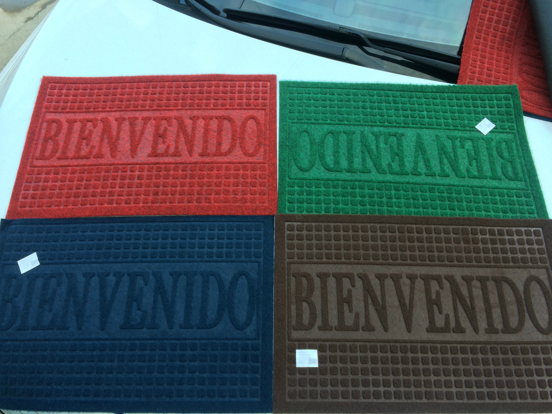 Cheap Spanish-language textured and embossed doormat, best-selling floor mat and anti-slip mat pic 2
