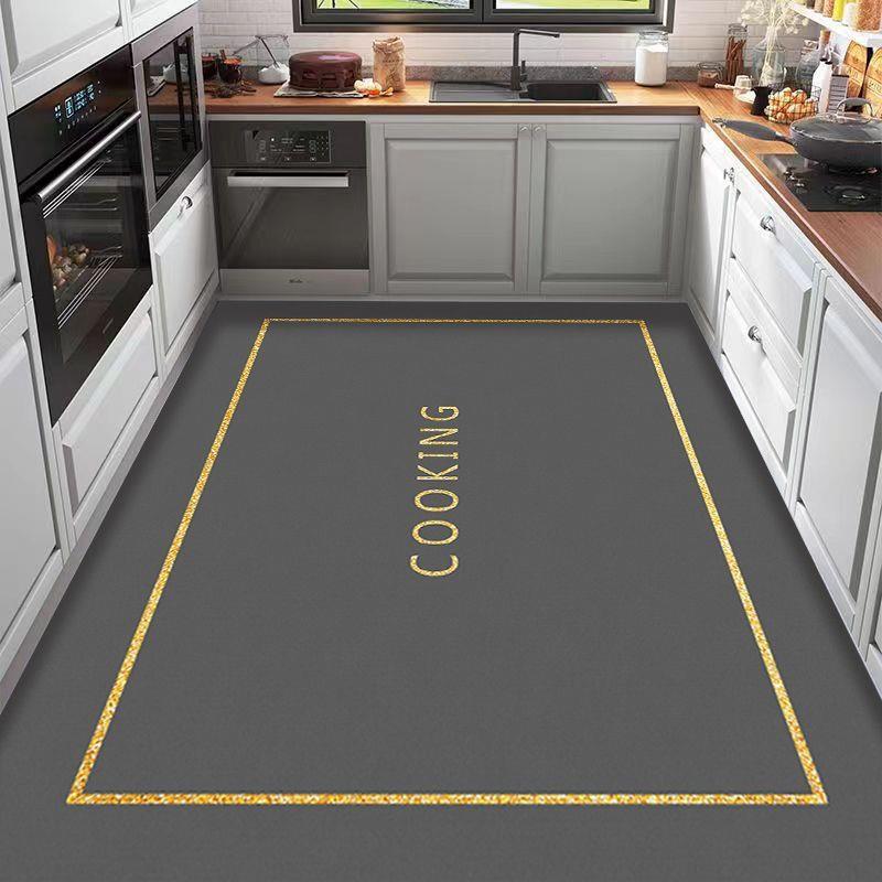 The kitchen floor mat is fully covered with water-absorbing, oil-absorbing, dirt-resistant and no-wash carpet. The household floor mat can be cut and is suitable for large-area anti-slip flooring Item Picture