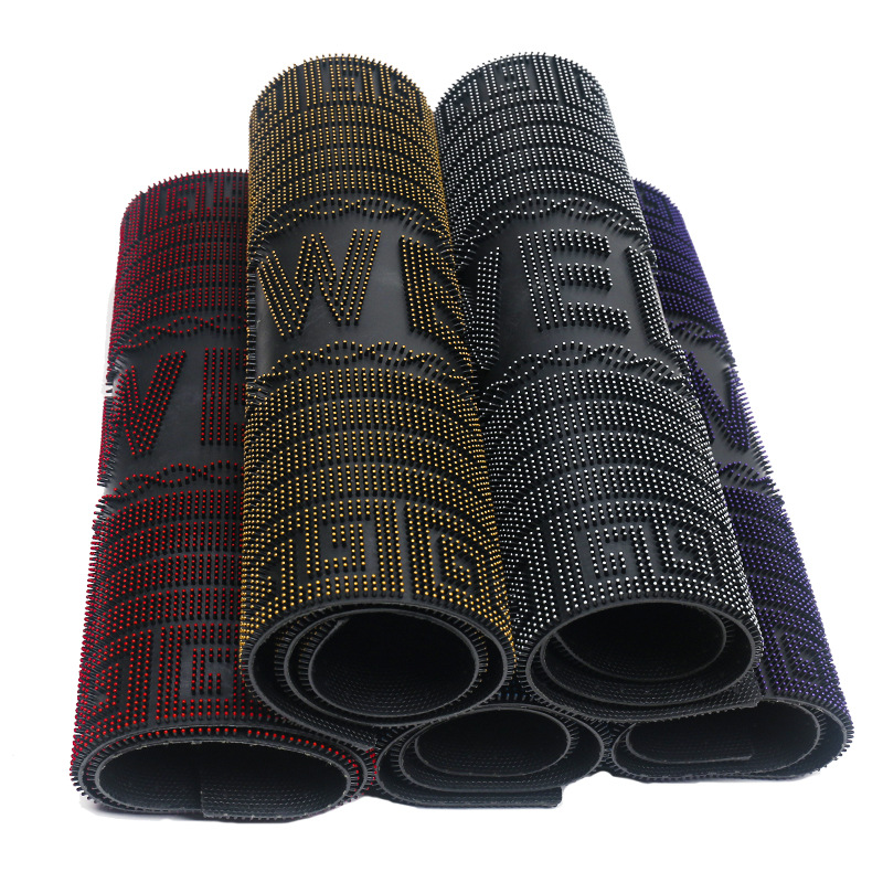 Red Sun carpet anti-slip black base dust removal mat, doormat, entrance door mat, double-striped floor mat, mud removal mat Specification image