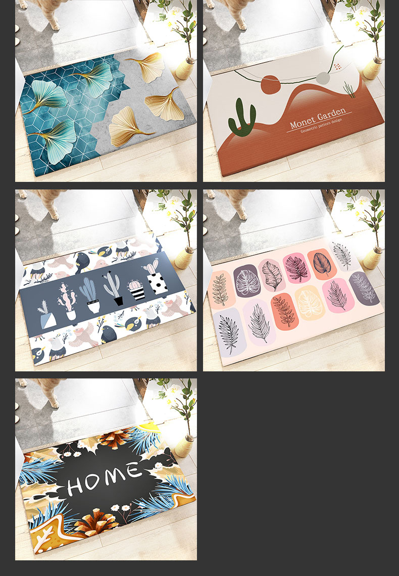 Hongri Factory supplies carpet imitation cashmere bathroom door MATS, imitation cashmere absorbent MATS and anti-slip MATS pic 6