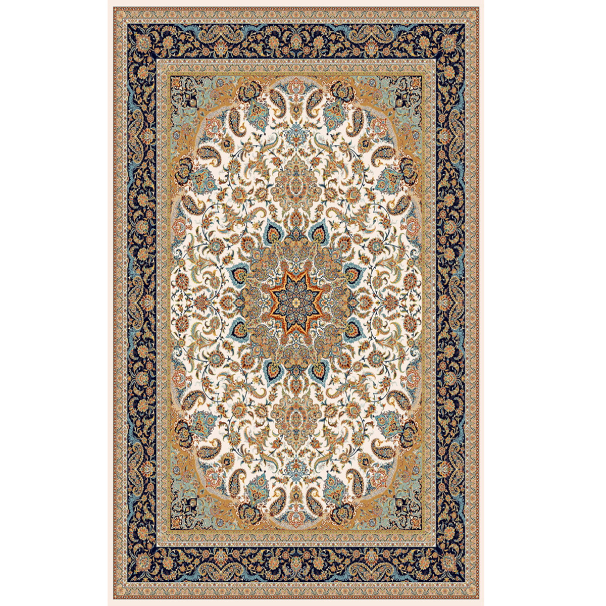 Cross-border Turkish retro living room carpet, American Middle Eastern luxury home floor mat, Persian classical court carpet Item Picture