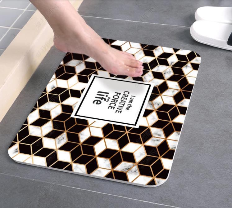 European-style fashionable entrance door MATS, bedroom door MATS, kitchen floor MATS, bathroom absorbent floor MATS, anti-slip MATS, and toilet oil-proof MATS details Picture