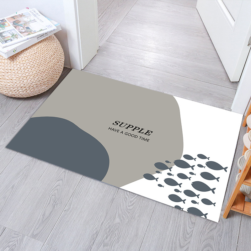 Hongri Li's new type of door mat, anti-slip mat, foot mat, soft floor mat of the same style as diatom mud, household door mat Specification image