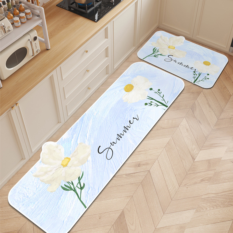 2025新款可裁剪厨房专用地垫异形脚垫吸水防滑地垫防油免洗可擦