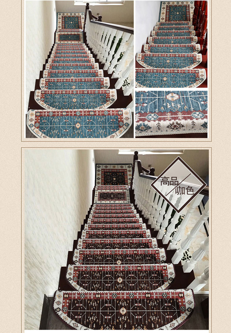 Hongri stair MATS, treads, stair floor MATS, household thickened foot MATS, glue-free, anti-slip, self-adhesive custom floor MATS pic 13