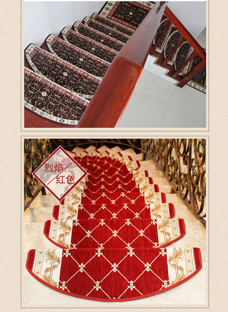 Hongri stair MATS, treads, stair floor MATS, household thickened foot MATS, glue-free, anti-slip, self-adhesive custom floor MATS pic 14