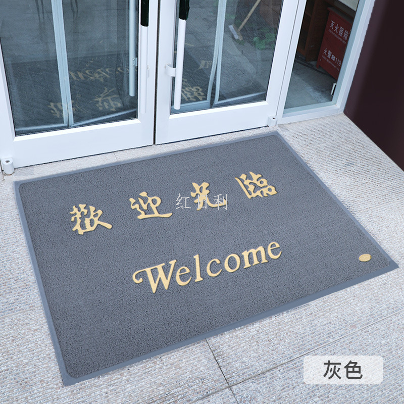 Welcome to the floor mat for safe home entrance and exit. It is a thick anti-slip welcome carpet and green and blue floor mat Application Scenario