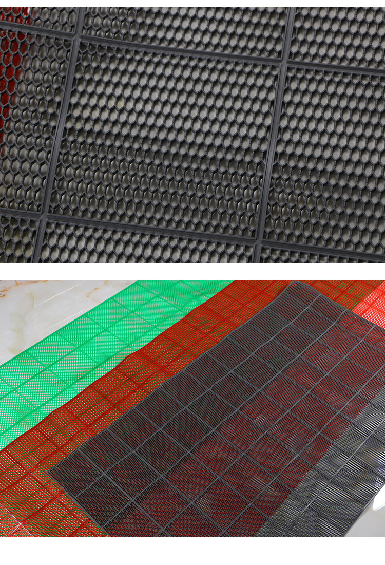 Wholesale of modern, simple and anti-slip PVC roll floor MATS from Hongri Carpet. Direct sales from the manufacturer of transparent hollow anti-slip MATS pic 12