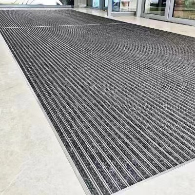 Professional aluminum alloy dust-proof and dust-removing floor mat carpet manufacturer, durable aluminum alloy mud scraper mat details Picture