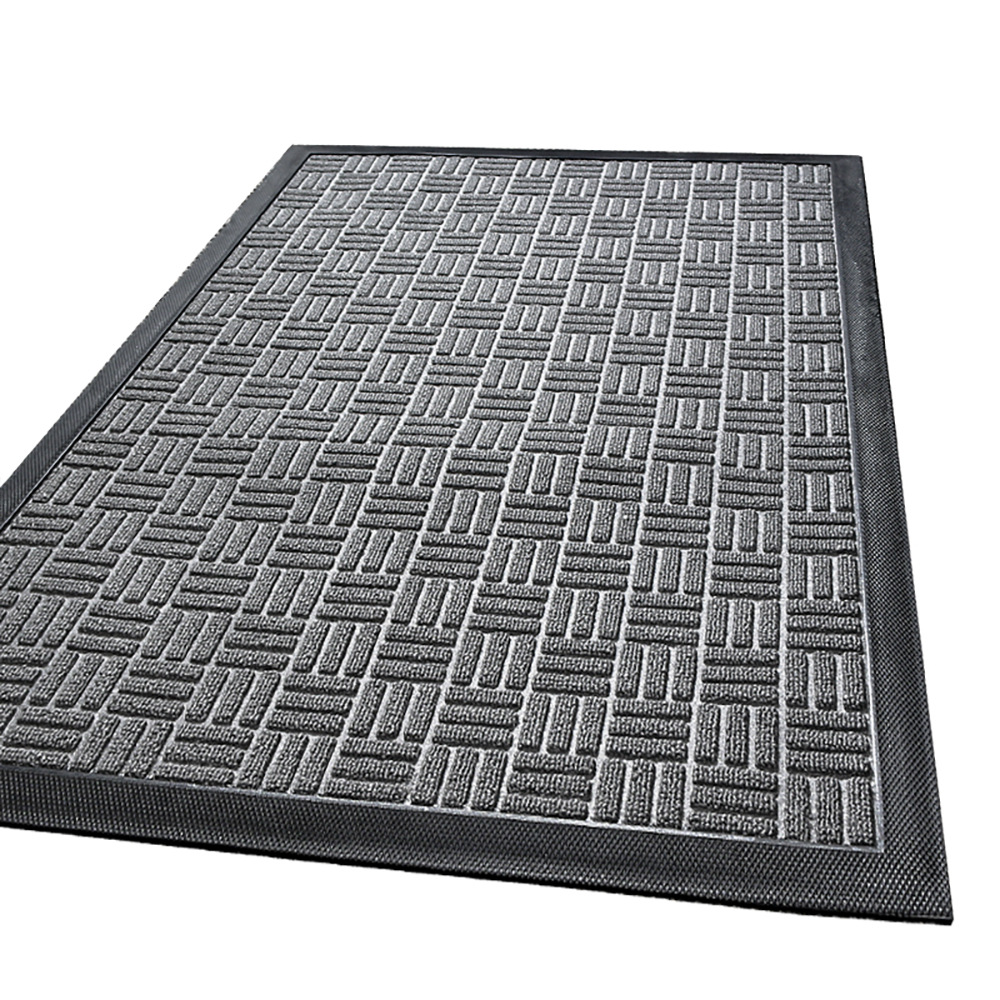 Hongri entrance door foot mat, outdoor polypropylene rubber door mat, household striped anti-slip mat, door mat Item Picture