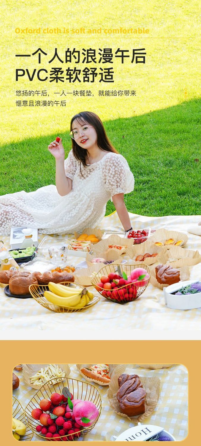 野餐垫便携野餐地垫户外加厚垫子垫沙滩垫坪地垫郊游玩野炊详情3
