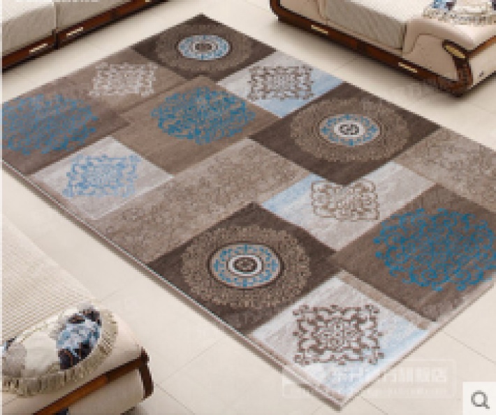 The Simple Flower Language Blue Dream series block blanket is waterproof and anti-slip, suitable for living rooms, bedrooms, studies, etc pic 3