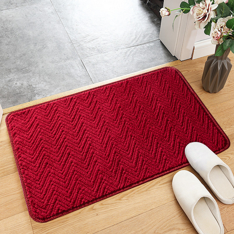New jacquard curved carpet, kitchen bathroom, anti-slip doormat, bathroom absorbent mat, living room and bedroom entrance floor mat details Picture