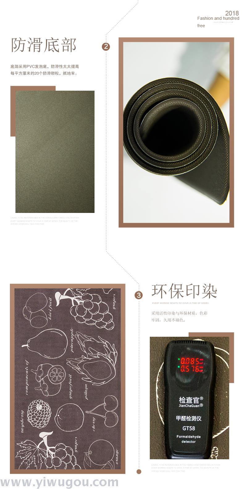 Hongri Li Nordic kitchen long strip anti-stain, waterproof and anti-slip foot mat, printed floor mat and kitchen mat pic 3
