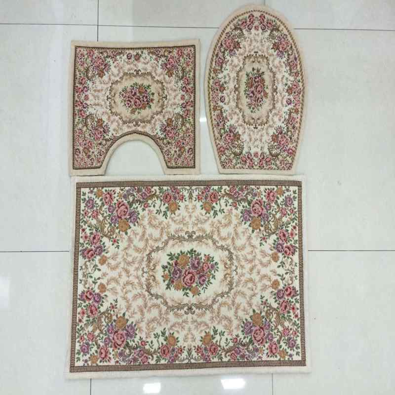 Red Sun Carpet, European-style carpet, floor mat, bathroom three-piece set, toilet three-piece set, factory direct sales