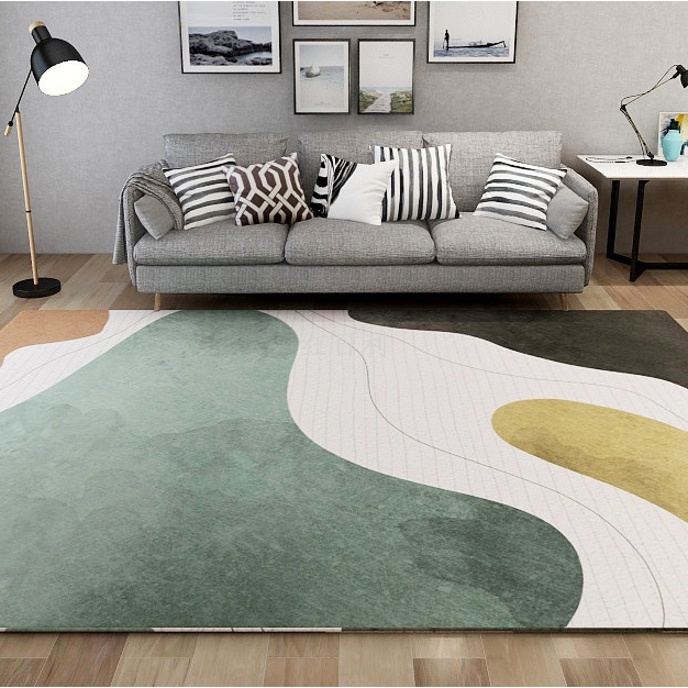 Red Sun Carpet for living room, Nordic sofa and coffee table carpet, modern and simple ins home room, bedroom carpet Application Scenario