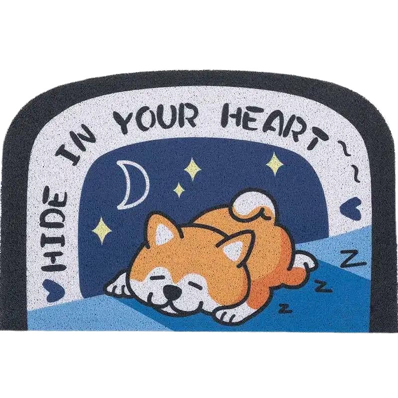 Wholesale popular cartoon Corgi entrance floor MATS can be cut into cute printed door floor MATS and foyer silk circle floor MATS Application Scenario