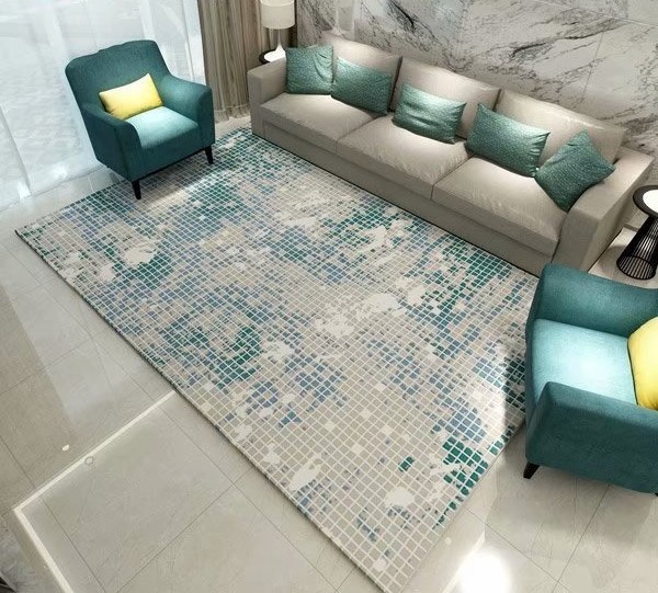 Red Sun Carpet: Simple hotel bedroom rectangular carpet, home soft furnishings, Nordic living room sofa, coffee table, anti-slip carpet pic 8