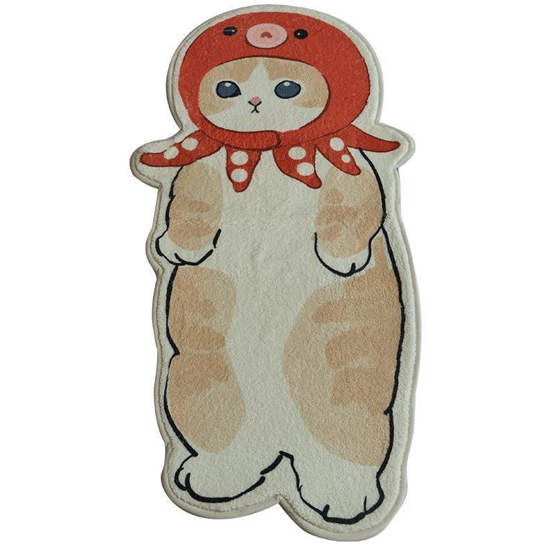 Cartoon irregular faux cashmere carpet, home living room, balcony, bedside blanket, sofa, coffee table, absorbent pad, anti-slip pad Application Scenario