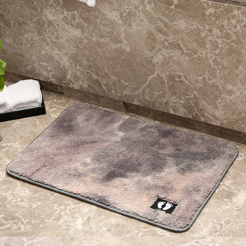 Red Sun Carpet 40*60 ultra-fine fiber anti-slip Floor mat, Amazon export single small foot logo bathroom door deep Absorbent door mat tie-dyed color floor mat, simple style, super Absorbent series Specification image