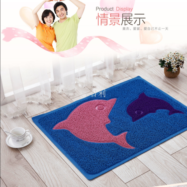 The red square door mat, anti-slip mat and foot mat are waterproof and anti-slip, suitable for doorways, bathrooms, etc