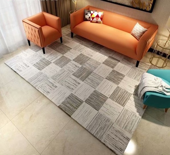 Red Sun Carpet: Simple hotel bedroom rectangular carpet, home soft furnishings, Nordic living room sofa, coffee table, anti-slip carpet pic 6