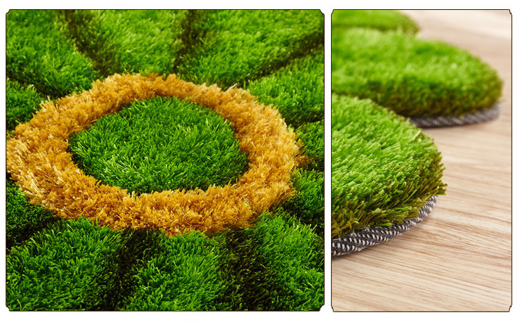 Thickened 3D sunflower mat, simple carpet, bedroom and living room bedside mat, round floor mat, computer chair mat, floor mat pic 10