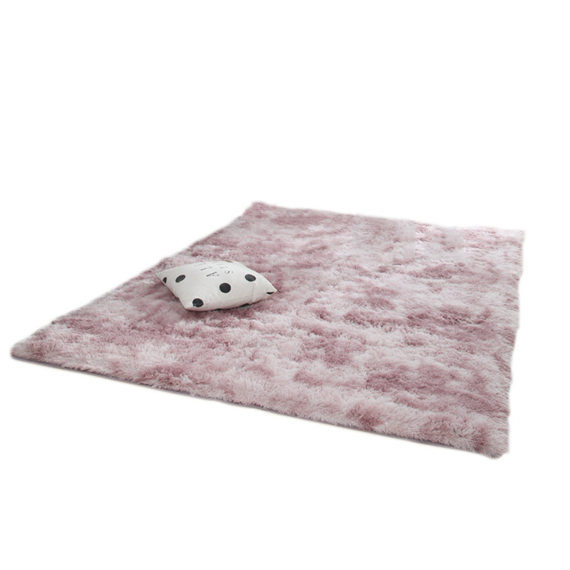 Cross-border exclusive gradient tie-dyed carpets, long-haired living room, bedroom, bedside, coffee table carpets, floor MATS, foot MATS custom wholesale Application Scenario