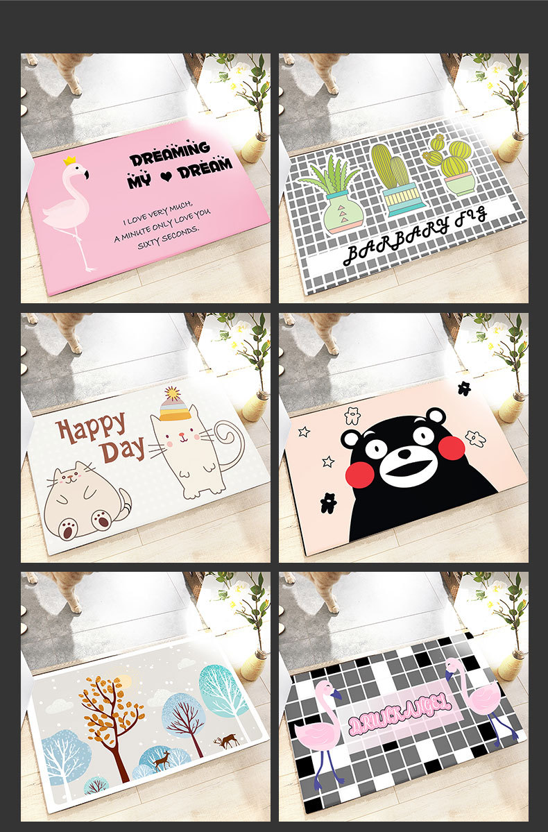 Hongri Factory supplies carpet imitation cashmere bathroom door MATS, imitation cashmere absorbent MATS and anti-slip MATS pic 5