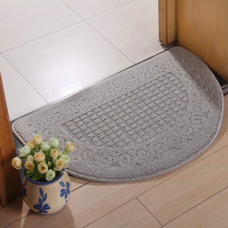 Semi-circular floor MATS, carpet floor MATS, household anti-slip MATS, bathroom entrance MATS, foot MATS, custom gifts, logos details Picture